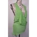 BCBGMAXAZRIA Wrap Top Sz Large Halter Drape Back Silk Blend Peplum Green NEW