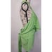 BCBGMAXAZRIA Wrap Top Sz Large Halter Drape Back Silk Blend Peplum Green NEW