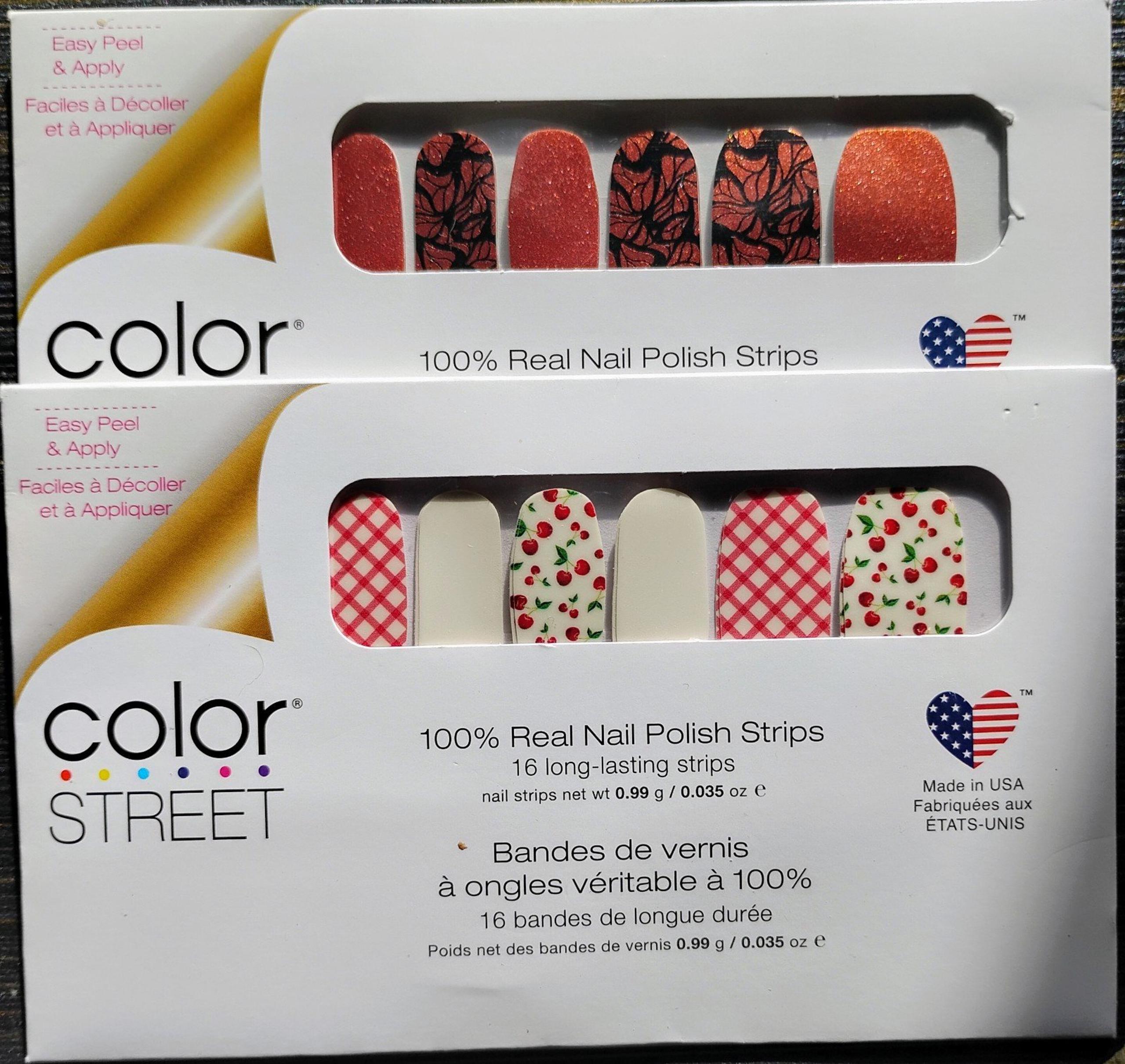 Cherry Picked/Wing It On! Color Street Nail Polish Strips! Free Twosie/Ship!