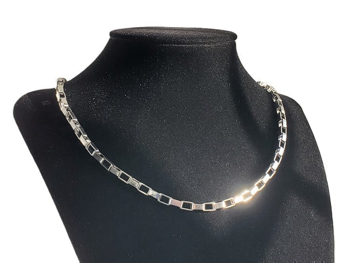 20 Womens 14K White Gold Bike Chain Link Necklace 14 Karat Silver Jewelry Biker