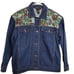 Vintage Sequin Denim Jacket I.B. Diffusion Size 10 Med Shoulder Pads 1991
