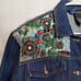 Vintage Sequin Denim Jacket I.B. Diffusion Size 10 Med Shoulder Pads 1991