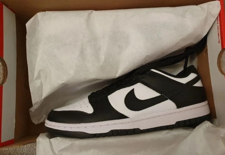 Nike Dunk Low Black White Panda Sneakers Size 7