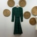 NEW 249 Fame & Partners Green Deep Cut Snake Print Leuven Midi Dress 6