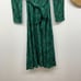 NEW 249 Fame & Partners Green Deep Cut Snake Print Leuven Midi Dress 6