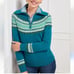 Talbots Zipper Fairisle Pullover Sweater