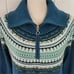 Talbots Zipper Fairisle Pullover Sweater