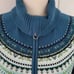 Talbots Zipper Fairisle Pullover Sweater