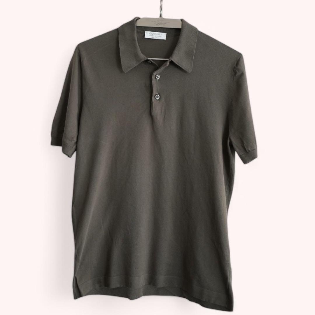 GRAN SASSO Olive Short Sleeve Polo Shirt Size 46