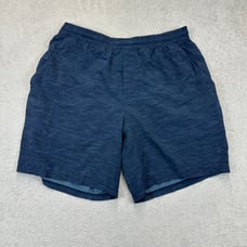 LULULEMON Pace Breaker Linerless 7 Shorts Blue Men's Size L Large Running