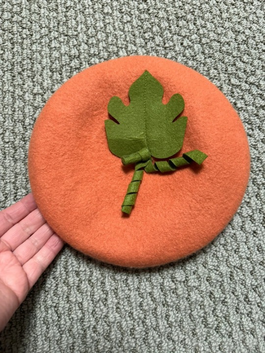 Kids pumpkin beret hat