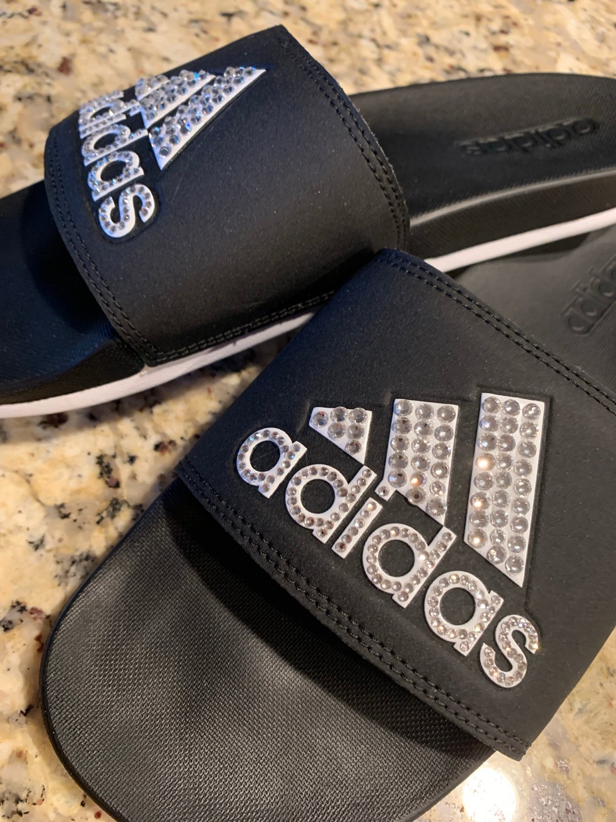 BLING Adidas Slides Women’s size 8