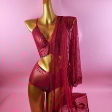 3pcs lingerie set with Robe