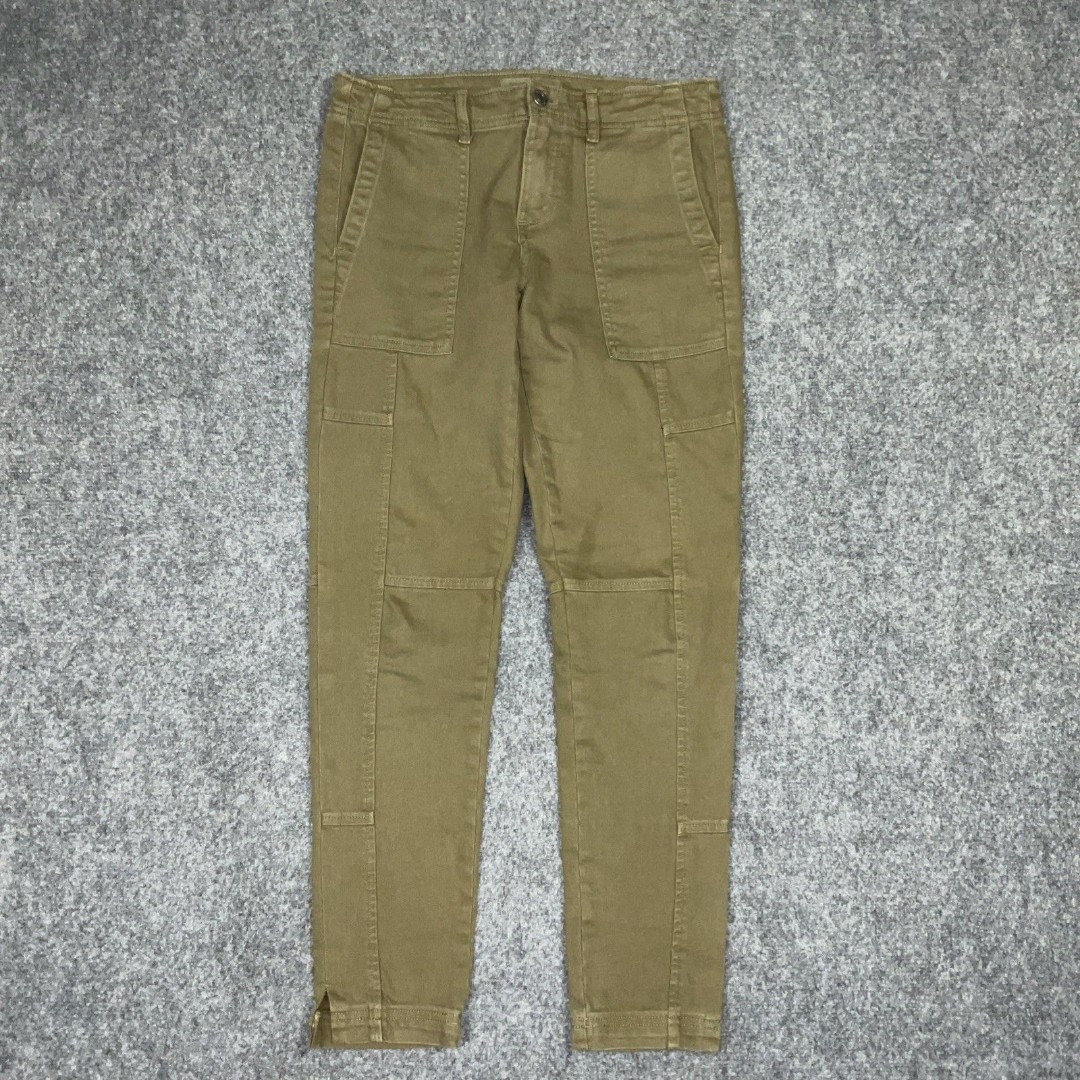 Banana Republic Pants Womens Size 26 Green Denim ankle Skinny Utility