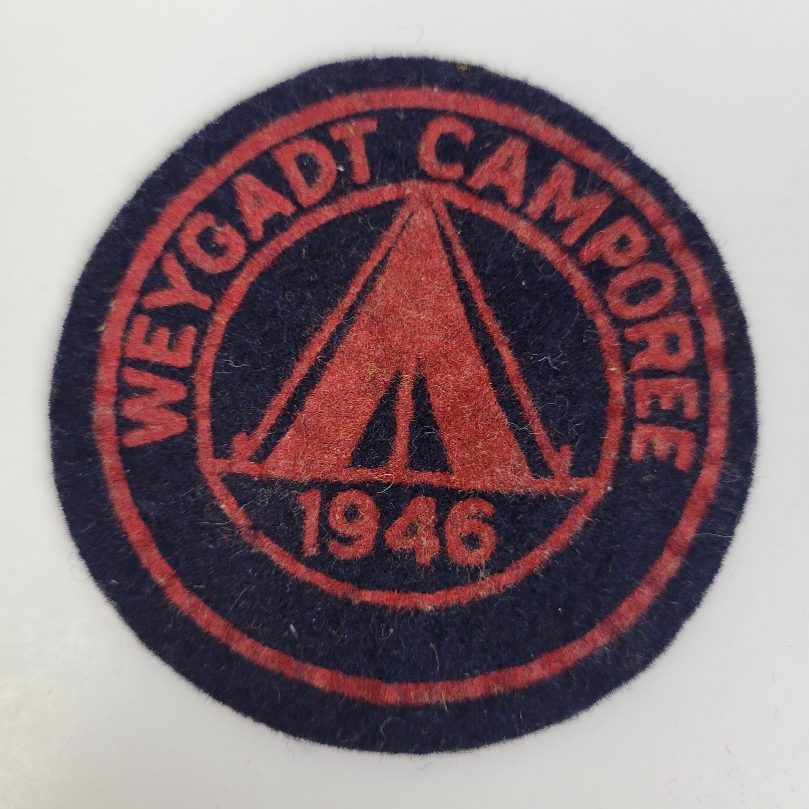 Vtg 40s~BSA Boy Scouts~Weygadt Camporee 1946~2.75 Felt Patch