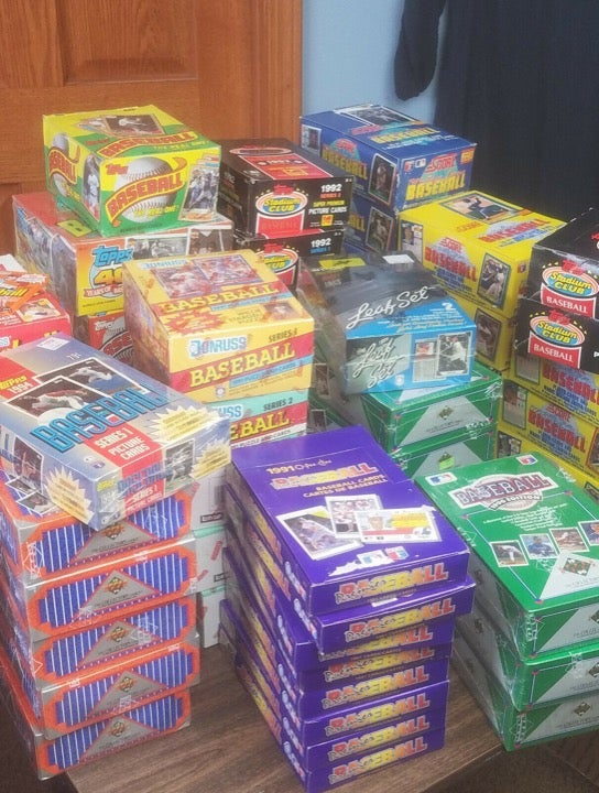 Moving Sale–2000 Cards - Vintage Unopened Baseball Card Wax Box Packs Plus Bonus