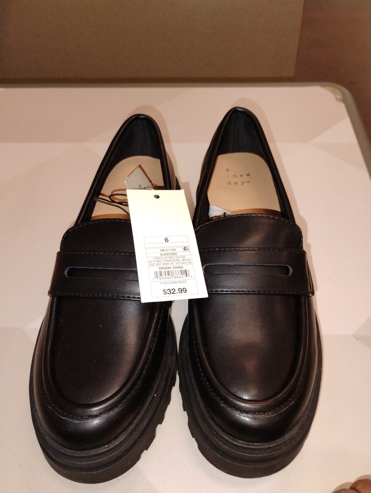 Women's Paris Platform Loafers Black A New Day