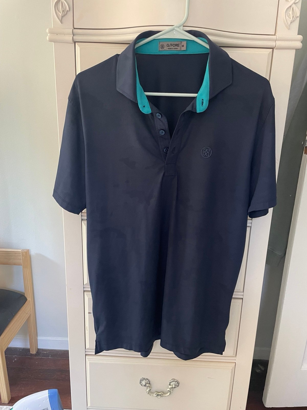 G/Fore Mens Golf Polo Size Medium Blue Camo