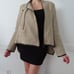 Derek Lam Linen and Leather Moto Jacket