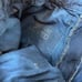 NWT AMO | SZ 27 | Paperbag Cropped Pant in Indigo Tie Dye