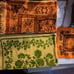 Vintage Bath Towels Set Bundle Washcloth Matching 70s 1970s Velveteen Plush