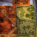 Vintage Bath Towels Set Bundle Washcloth Matching 70s 1970s Velveteen Plush