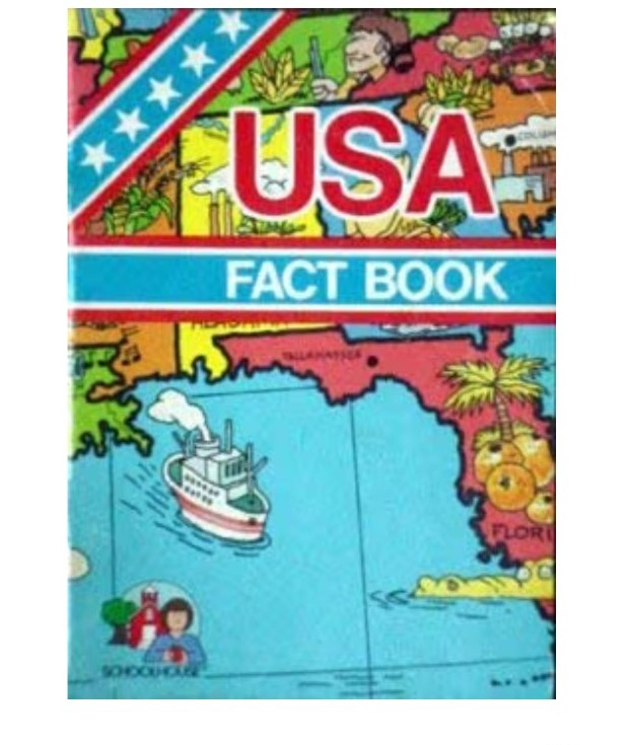 USA FACT BOOK Vintage Copyright 1989 Random House Kid's Children's Educational