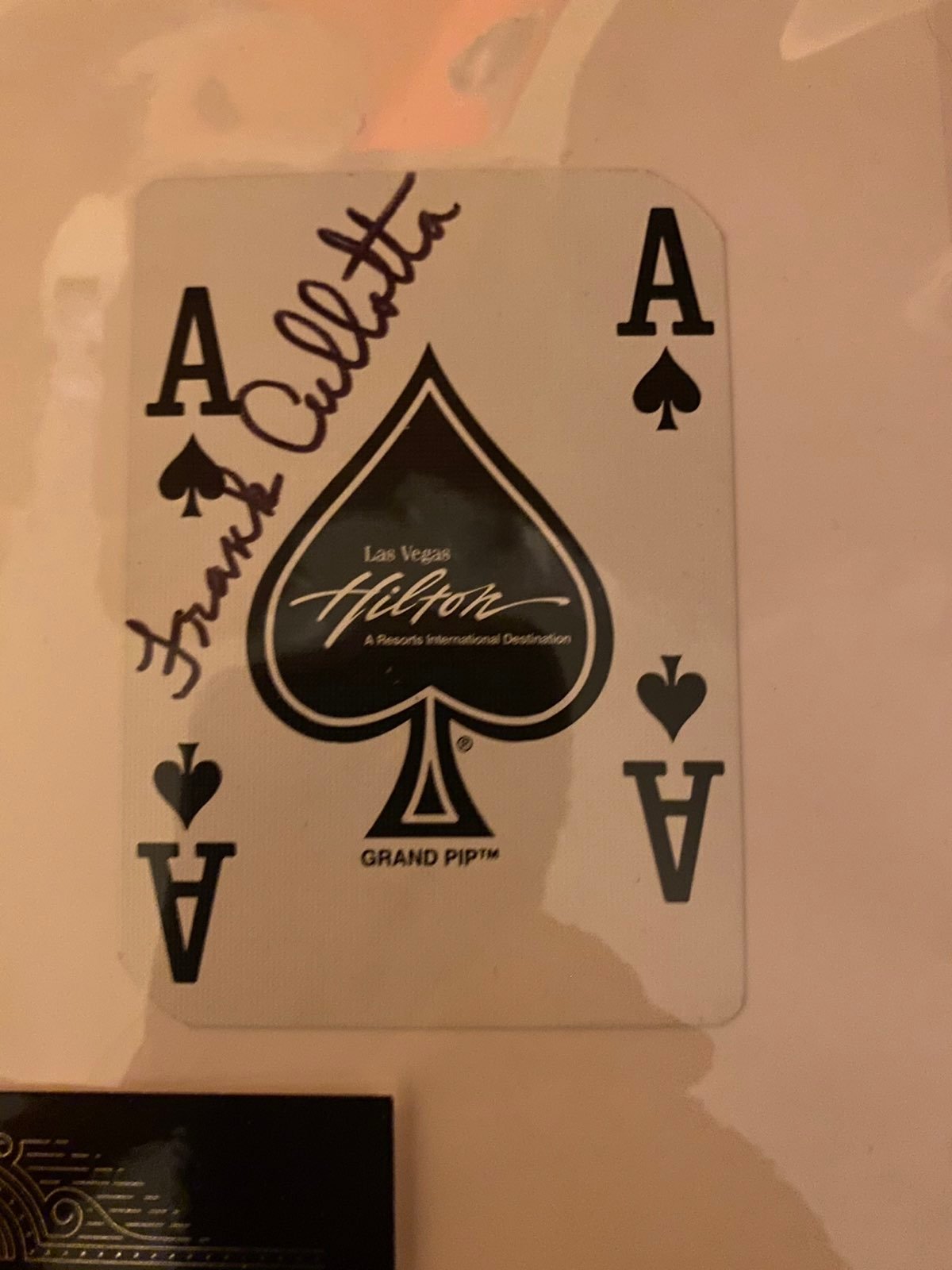 Frank Cullotta Signed Playing Card Mafia