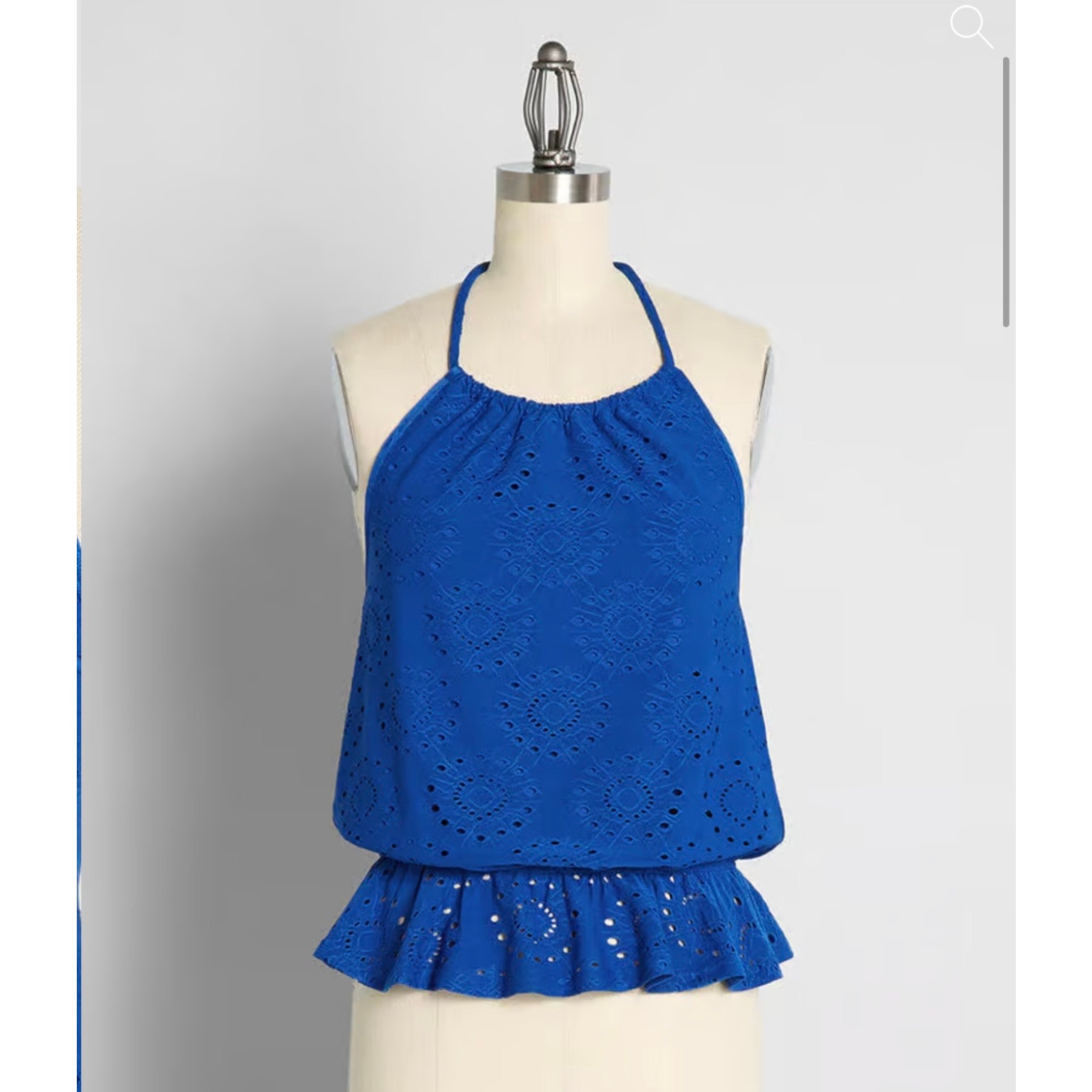 ModCloth Sought After in Sapphire Halter Top 4X NWT