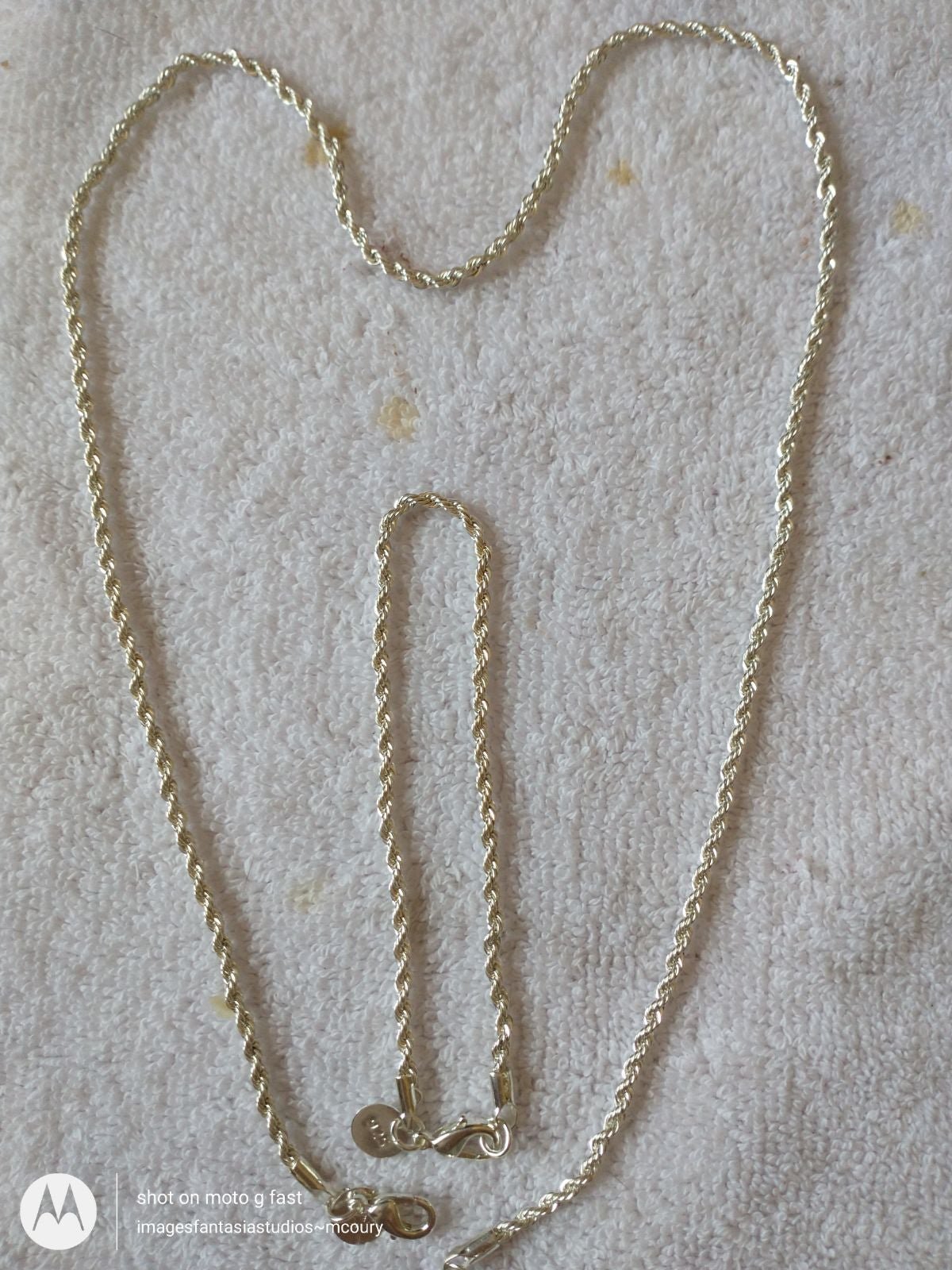 Unisex Rope Chain Necklace & Bracelet
