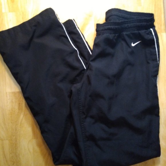 Vintage Nike Small Swoosh Striped Mesh Lined Wind Pants Joggers Trainers