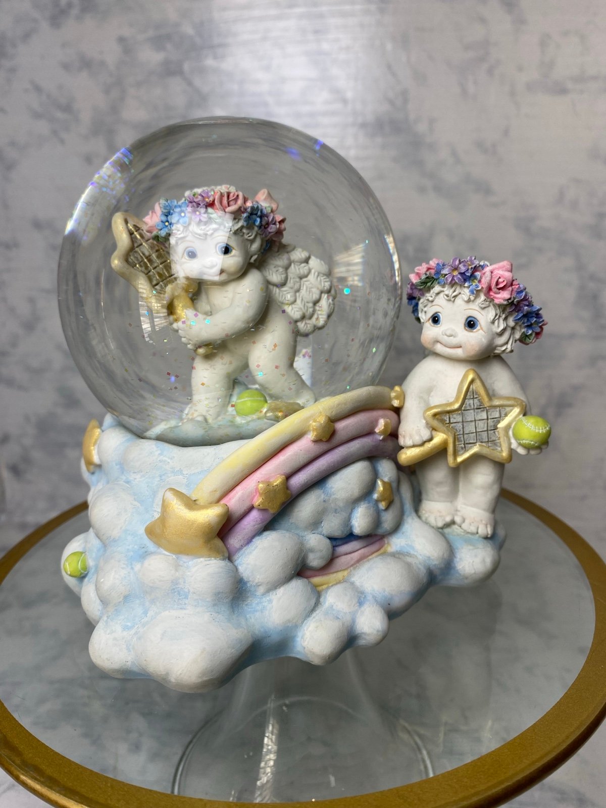 Dreamsicles 'A Heavenly Match' 2000 Tennis Glitter Snow Globe
