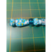 Handmade Aqua and white Glass Lampwork Beads - New