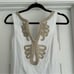 Lilly Pulitzer Elegant White and Gold Embroidered Neckline Shift Dress size 2