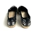 TORY BURCH FLAT ESPADRILLE BLACK SEQUIN WOMEN'S SIZE 10