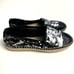 TORY BURCH FLAT ESPADRILLE BLACK SEQUIN WOMEN'S SIZE 10