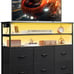 Led Dresser TV Stand for Bedroom, Entertainment Center with LED Lights