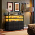 Led Dresser TV Stand for Bedroom, Entertainment Center with LED Lights