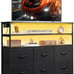 Led Dresser TV Stand for Bedroom, Entertainment Center with LED Lights