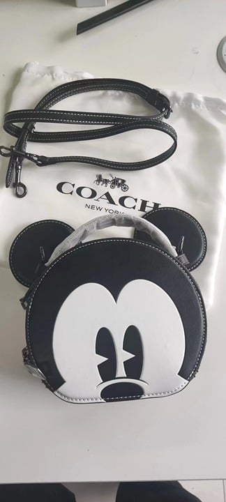 Disney X Coach Mickey Mouse Ear Bag Crossbody Black Multi CM840