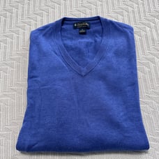 Brooks Brothers purple supima cotton vneck sweater
