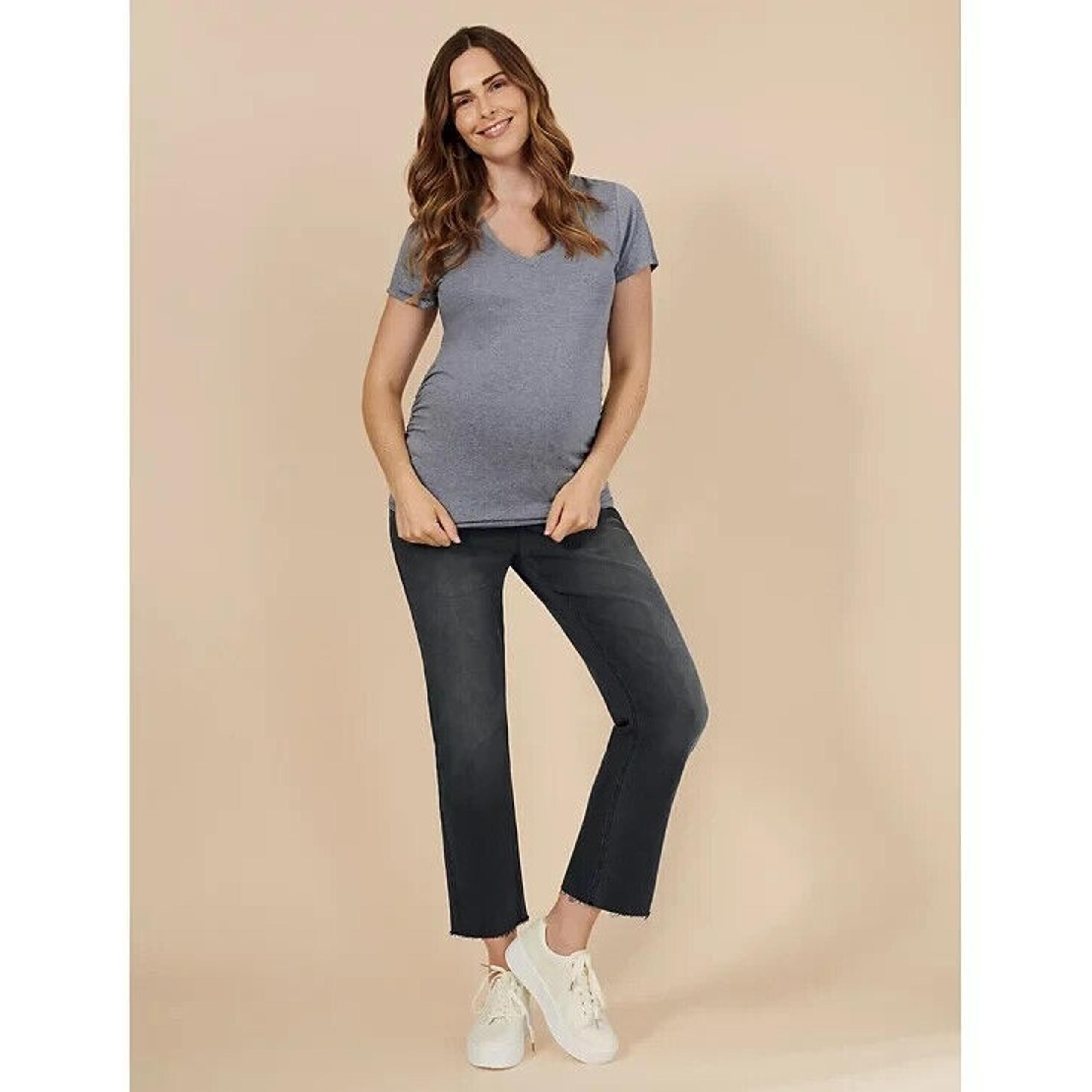 Motherhood Maternity Secret Fit Over Belly Slim Straight Leg Jeans Black Size M