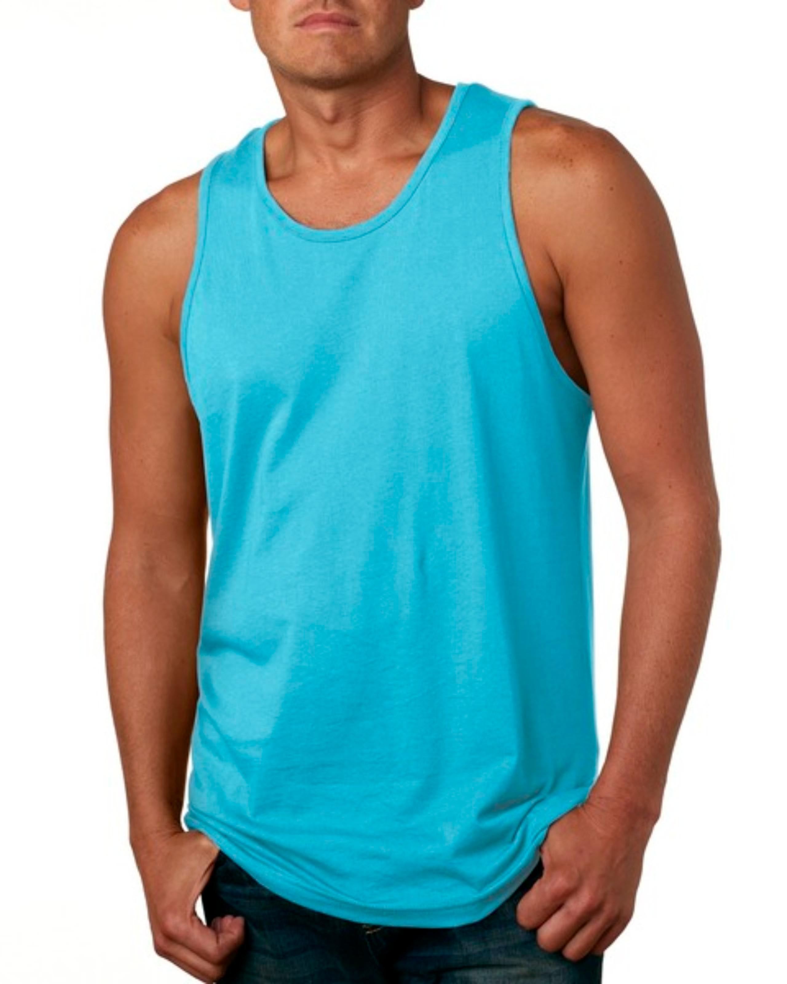 Next Level Men's Teal Blue Tank Top Size Large New w/o Tags
