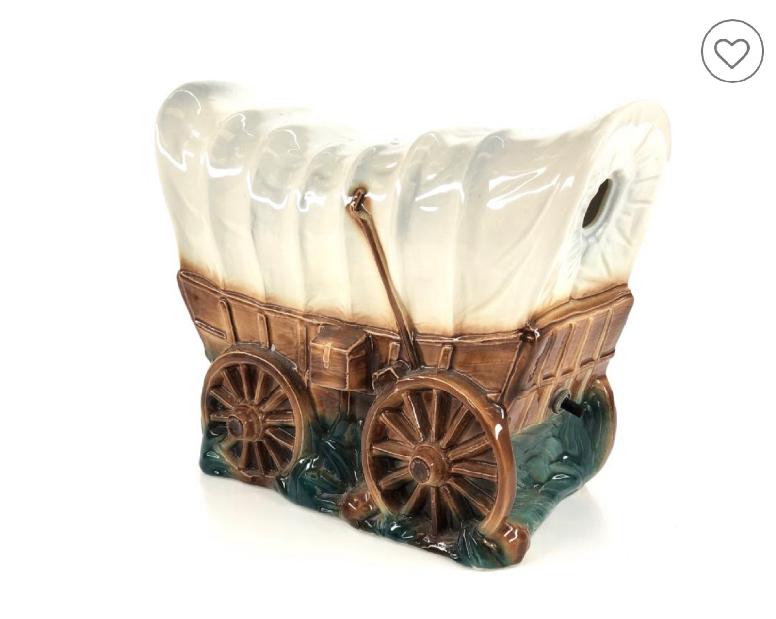 Marcia of California covered wagon lamp