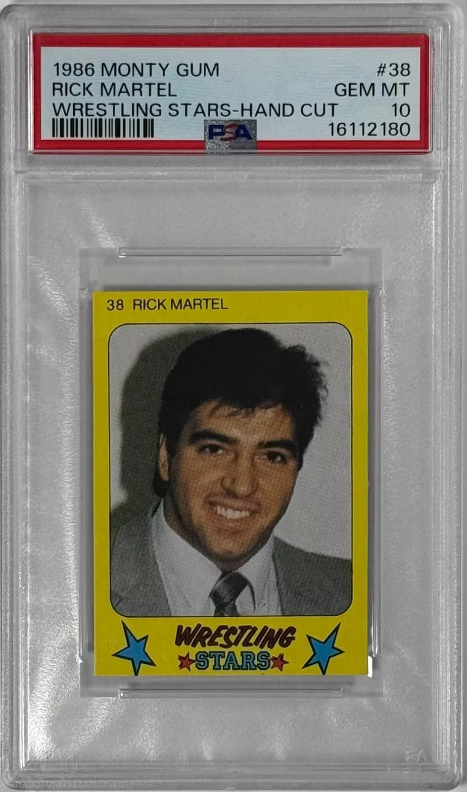 Rick Martel 1986 Wrestling Stars-Hand Cut #38 PSA 10 (GEM MINT) Wrestling Card