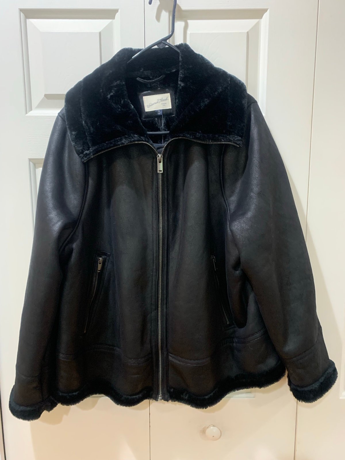 NWT Universal Thread faux leather/fur jacket XXL