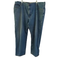 LL Bean Men's Jeans Size 46x29 Relaxed Fit 100% Cotton Blue Wash