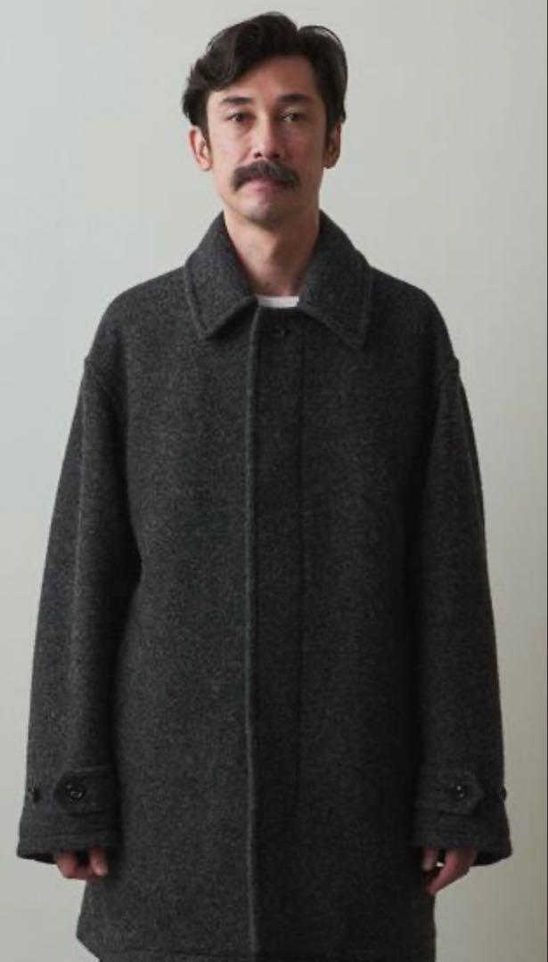 Steven Alan BSH TWILL BALMACAAN COAT-BOLD Bal collar coat