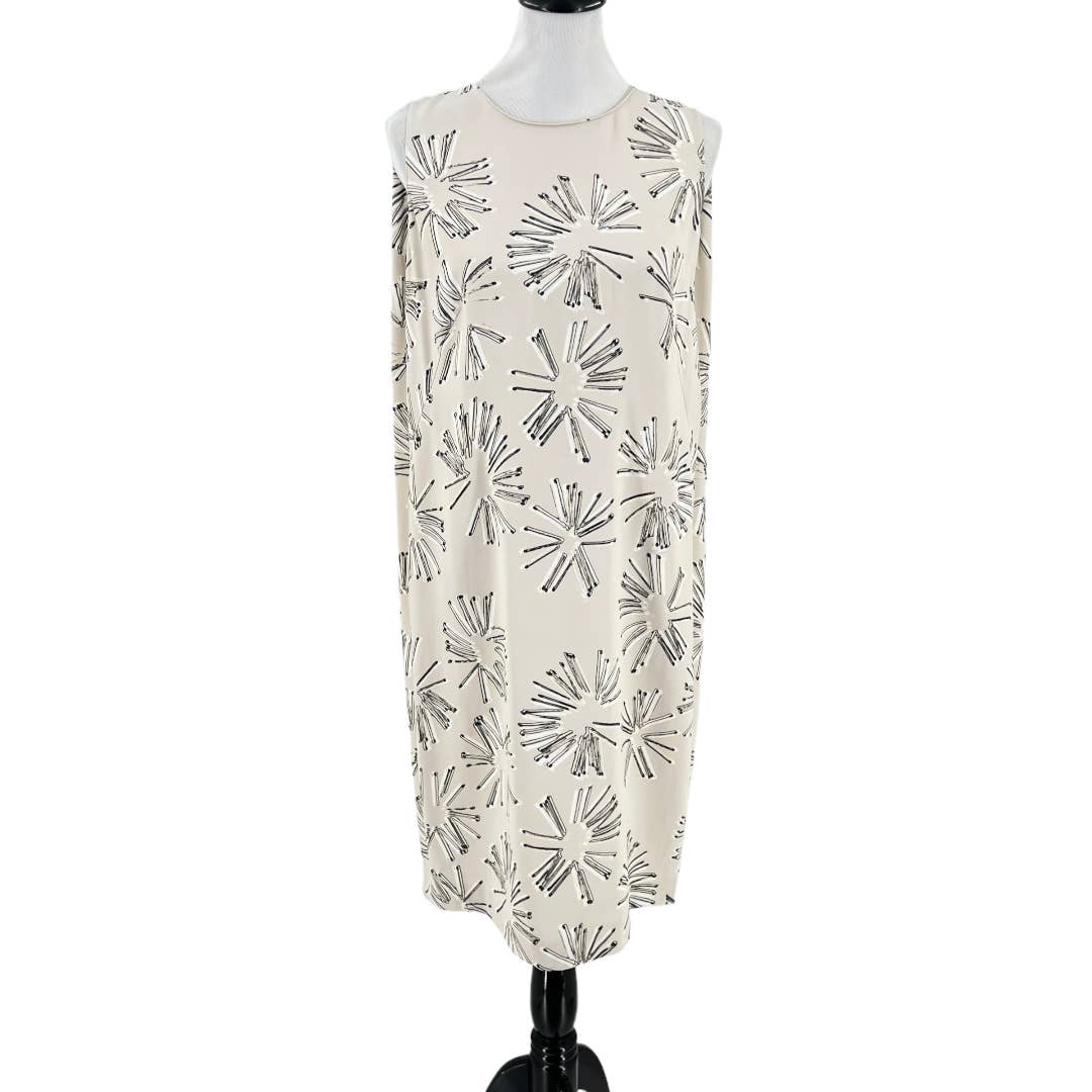 Akris Punto Printed Dress in Cream Beige
