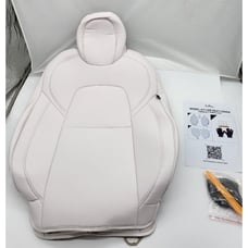 Xipoo For Tesla Model 3 Car Front Seat Cover White PU Leather 5pcs Accessories
